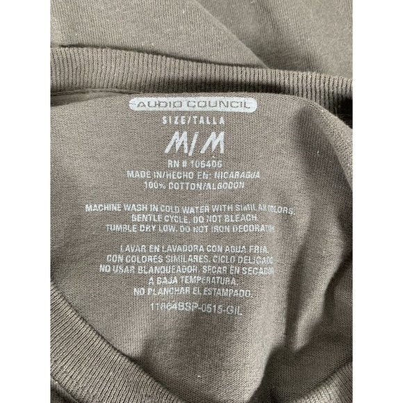 Audio Council Mens Sun Faded Grey T-shirt Size M Wolf Jam Copyright 2015 Rare - Picture 4 of 4